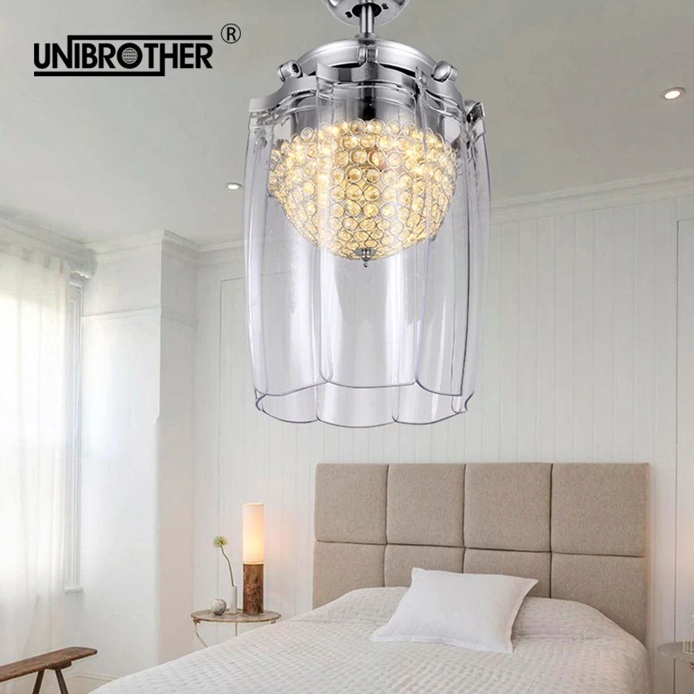 Потолочный вентилятор с кристаллами wtih 42 дюйма 220 В дистанционным управлением