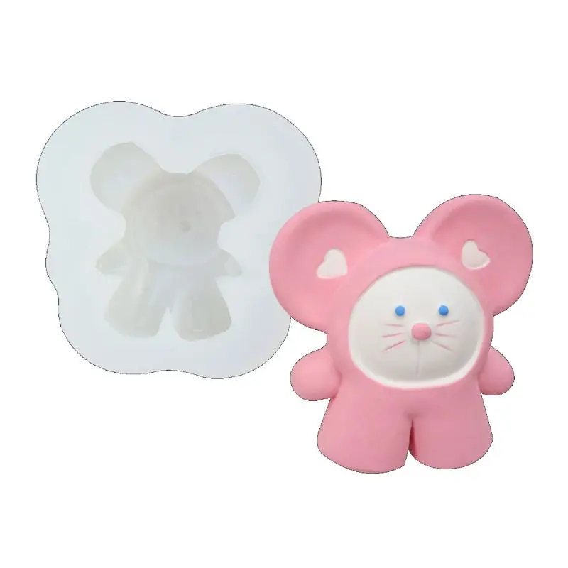 

Cartoon Mouse Silicone Mold Mouse Rabbit Pendant Mold Resin Jewelry Making Tools