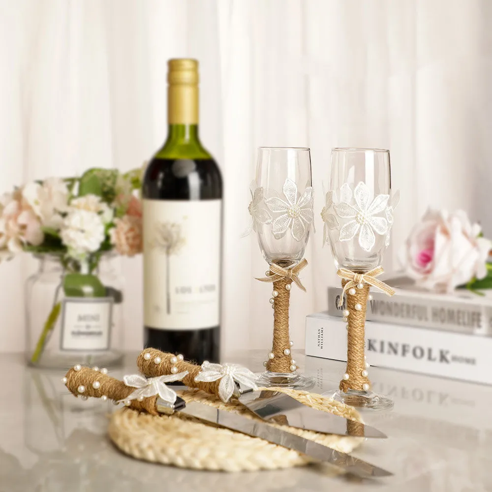 

Свадебные принадлежности, набор ножей для торта и канавки, 4 шт.