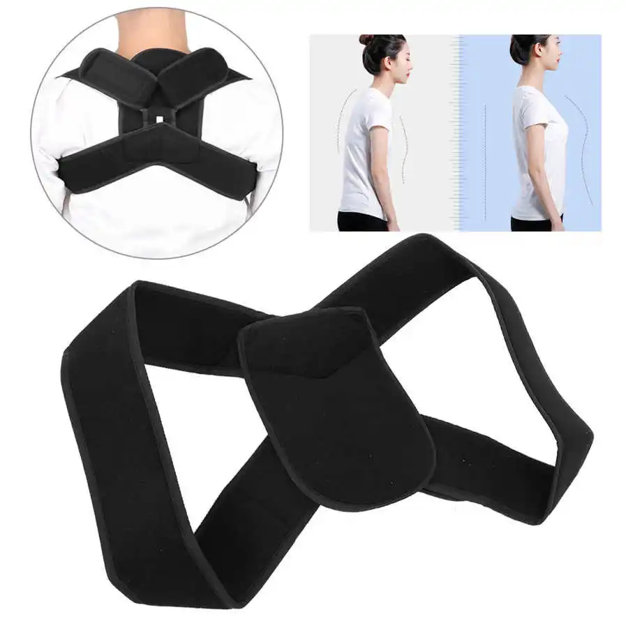 Регулируемый бандаж для спины унисекс поддержки осанки через плечо