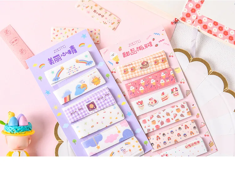 

Cute collage diary series Self-Adhesive Memo Pad Sticky Notes Planner Stickers sticky Bookmark office School Supplies papelaria