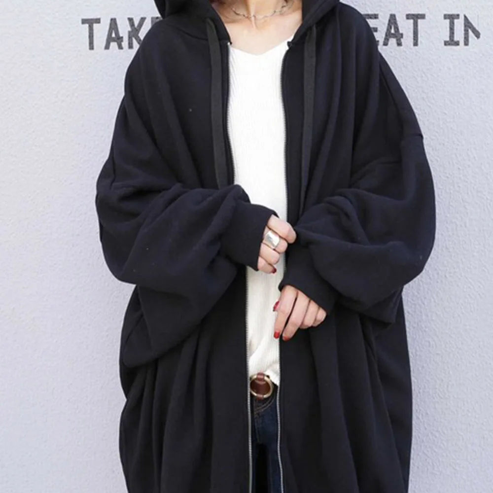 Толстовка женская с капюшоном на молнии в стиле Харадзюку|Женские толстовки и