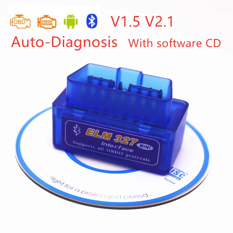 Spuer мини ELM327 Obd2 сканер Bluetooth Obd Авто диагностический инструмент Elm327 V1.5/V2.1 Android OBDII