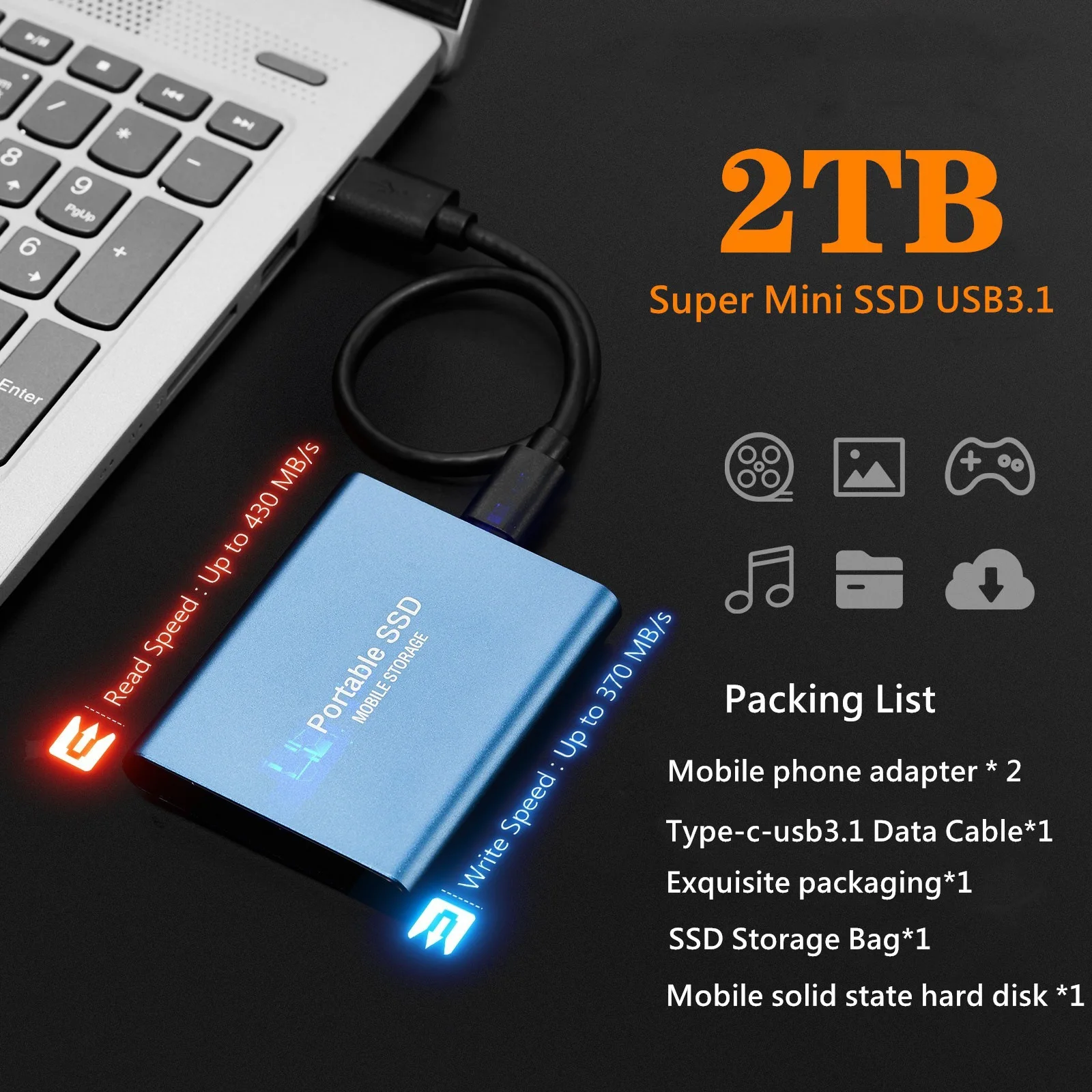 Портативный жесткий диск USB 500 540 ТБ|Внешние жесткие диски| |