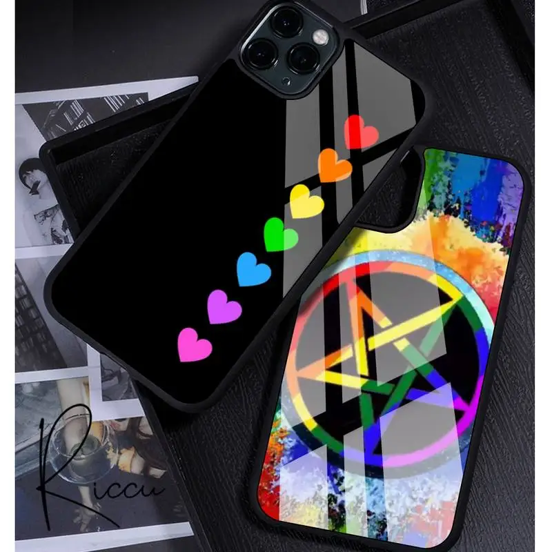 Радужный гей Лесбийский ЛГБТ чехол для телефона резиновый iphone 11 12 Pro Max XS 8 7 6 6S Plus X
