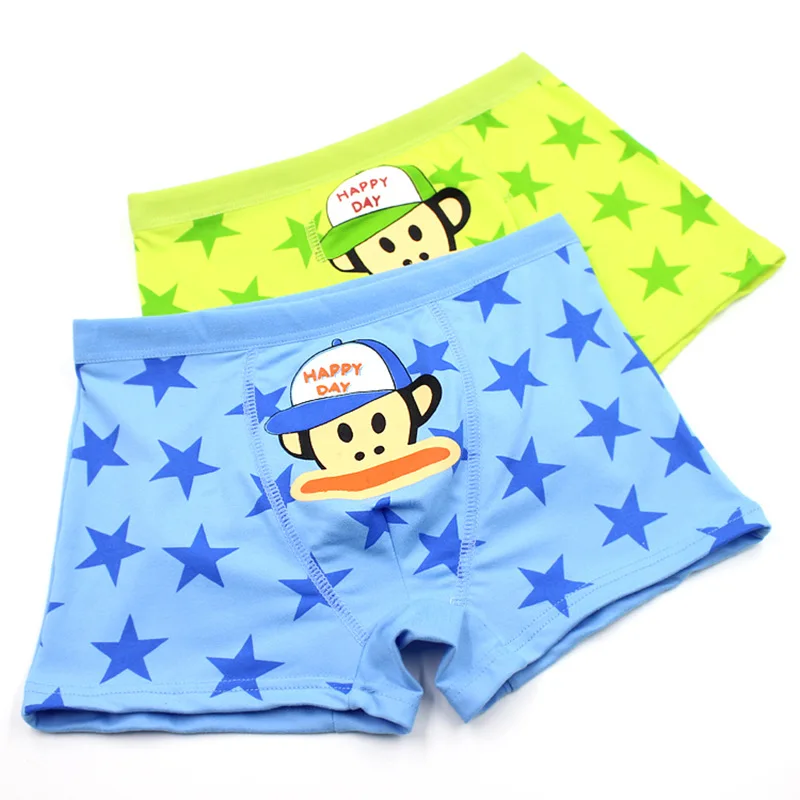 3 pieces/lot New Boys Flat Pants Cartoon Hip-hop Monkey Printed Children's Underwear and Babies Quartet Shorts |