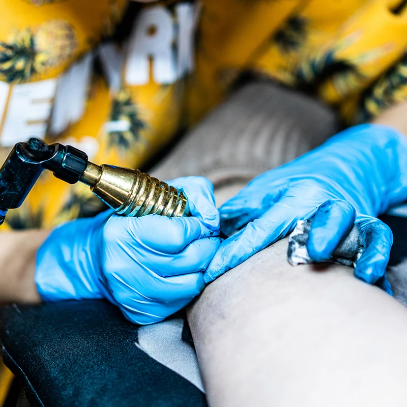 100 шт./лот нитриловые перчатки GMG синие пищевые водонепроницаемые