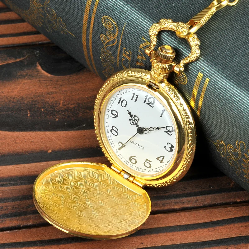 Большие стильные карманные часы в стиле ретро классические толстые рельефные с