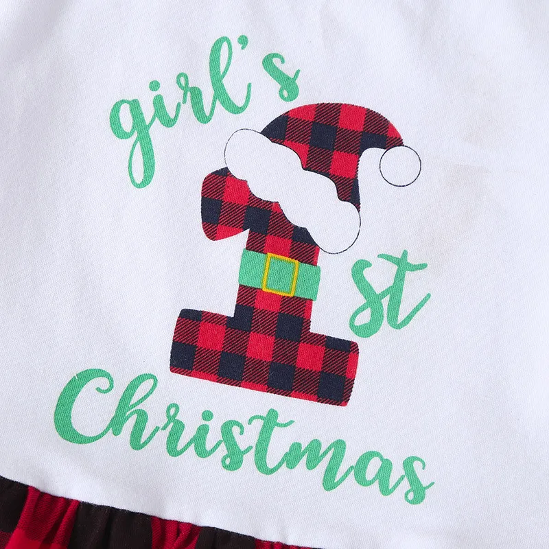 Боди для новорожденных девочек Рождественская одежда с короткими рукавами