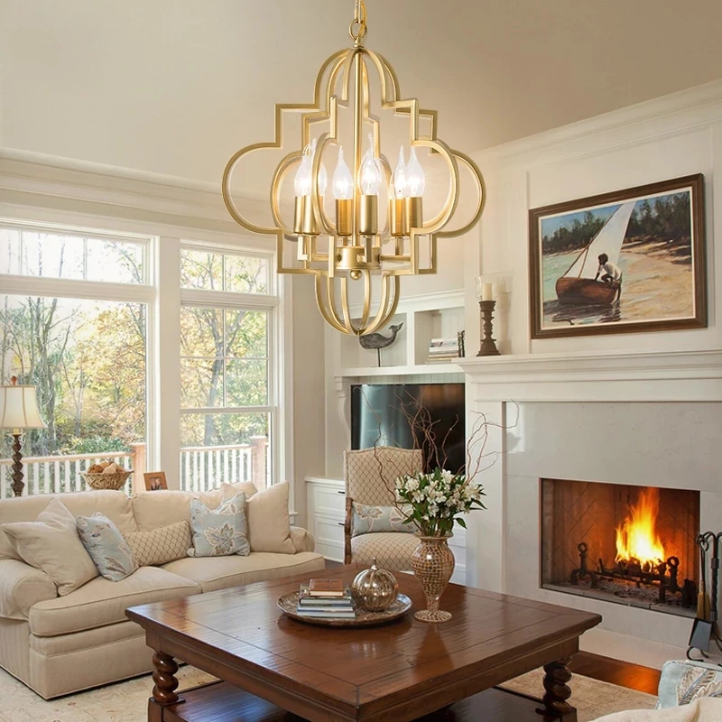 

Подвесные светильники в американском стиле, золотистые креативные светильники для спальни, столовой, домашнего декора, прикроватный блеск