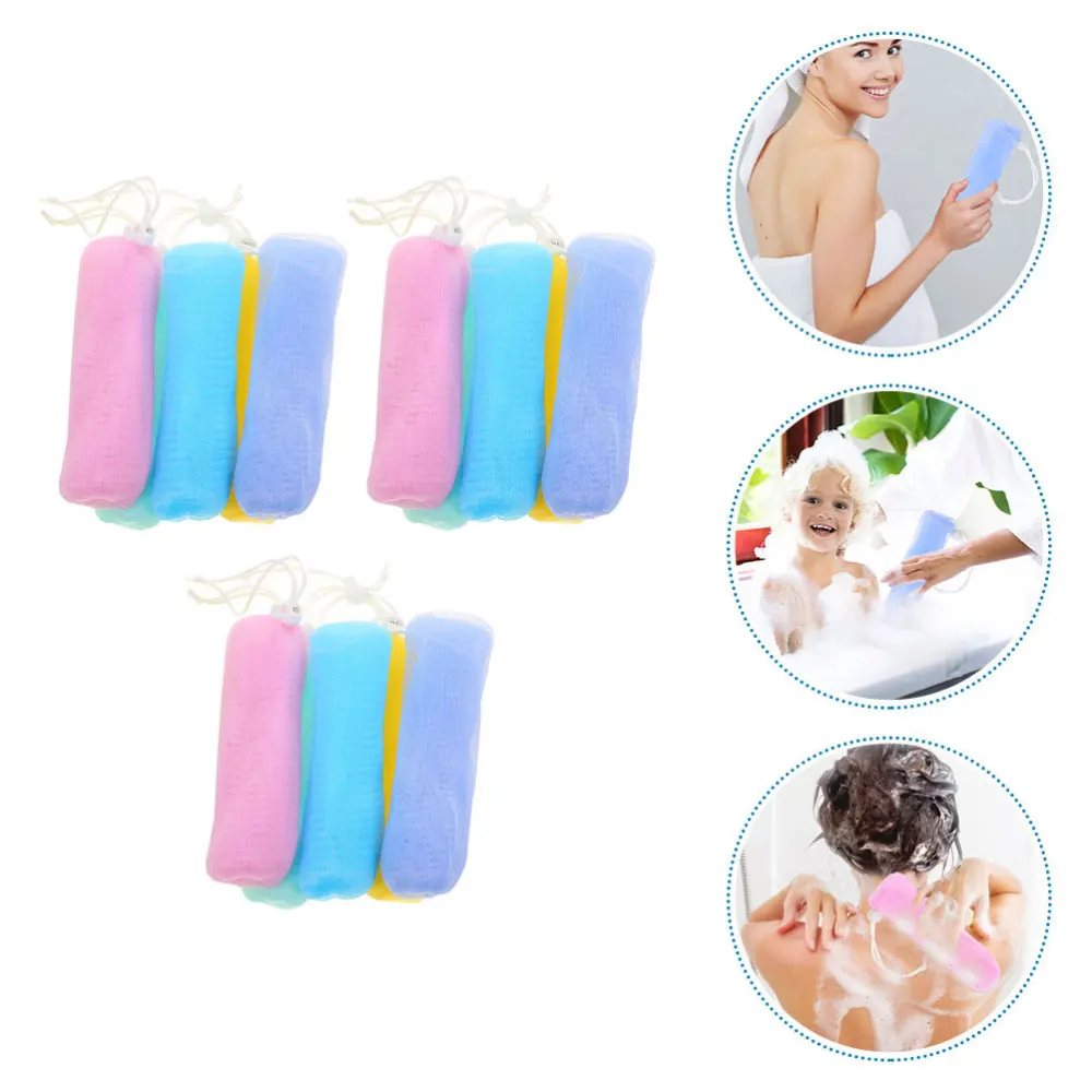 

15pcs Soap Pouch Soap Bubble Maker Bubble Net Soap Storage Bag Random Color