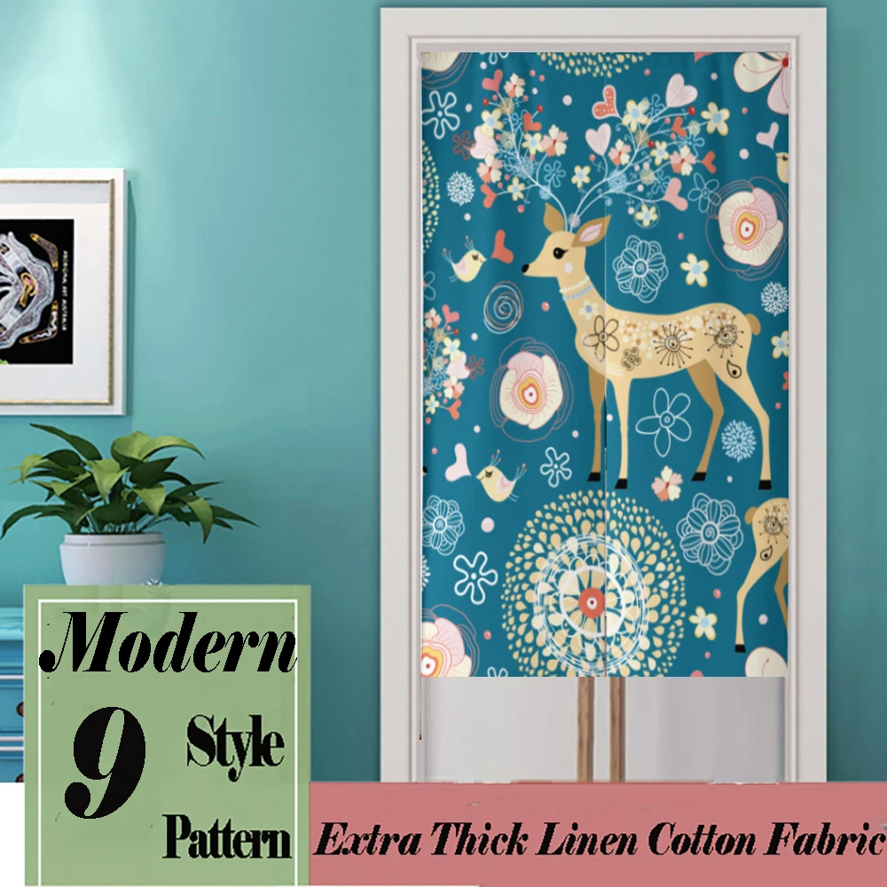 

Door Curtains Japanese Extra Thick Partition Curtains For Cafe Kitchen Study Bedroom Door Curtain Fabric Feng shui Decor Curtain