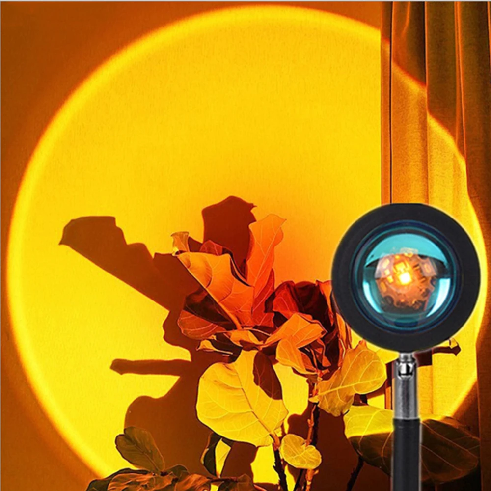 

USB Led Sunset Projection Lamp Night Light for Home Bedroom Wall Decoration Colorful Lamp Light Projector Free To Change Color