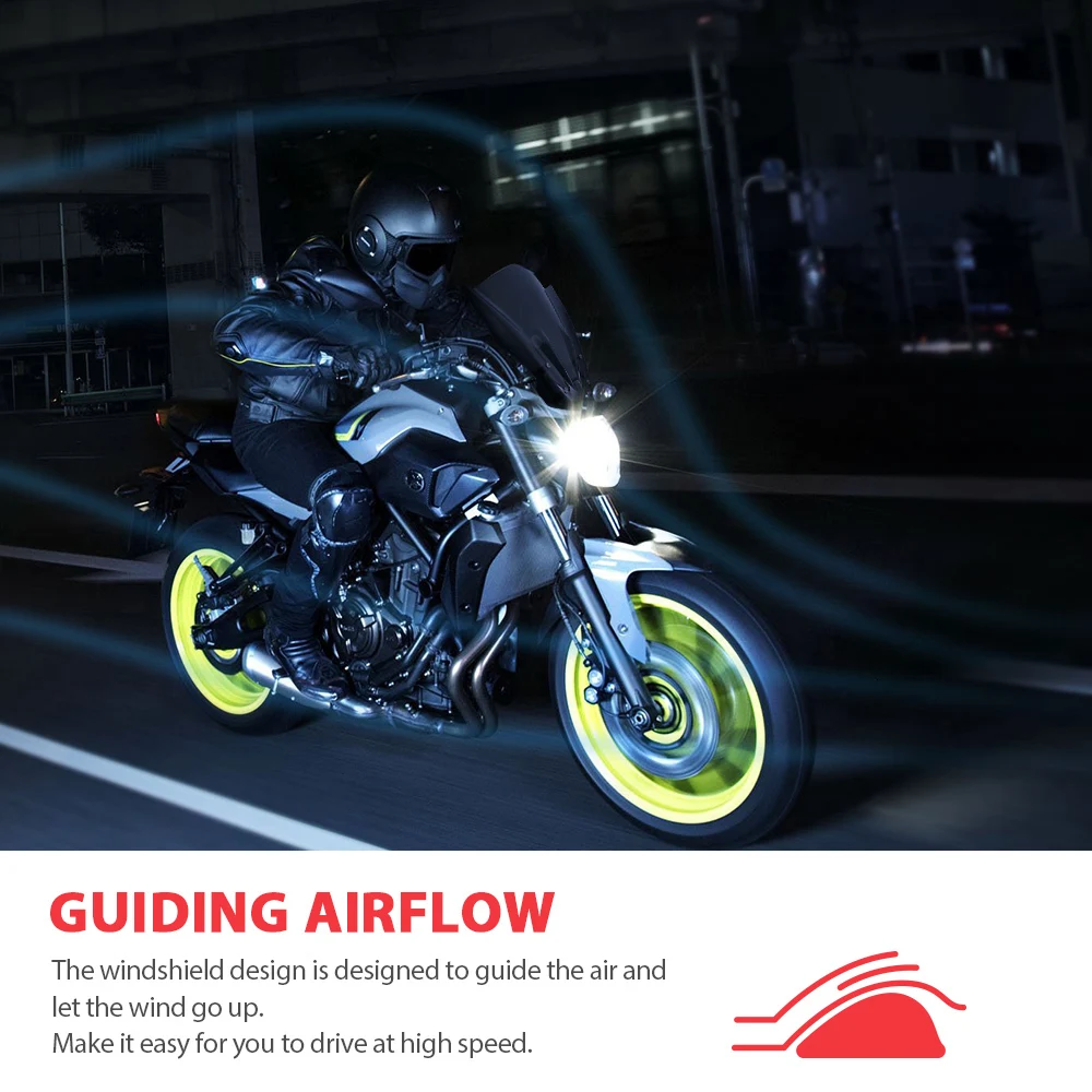 Лобовое стекло для YAMAHA MT07 KEMiMOTO лобовое с монтажным кронштейном MT 07 2014 2015 2016 2017 FZ FZ07