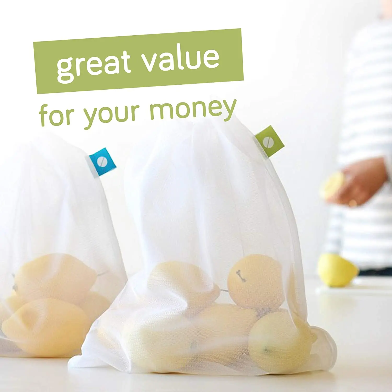 Многоразовые продуктовые пакеты 10 шт. мешки контейнеры моющиеся прозрачные