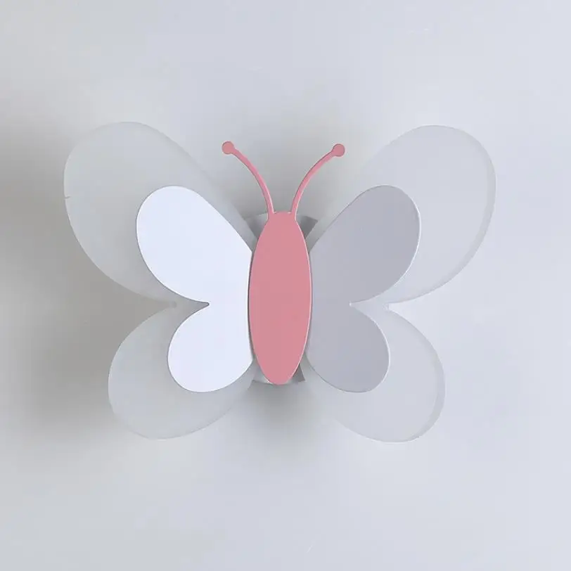 Butterfly girl room lamp creative cartoon children energy-saving boy lamp bedside lamp bedroom wall lamp ceiling aisle lamp images - 6