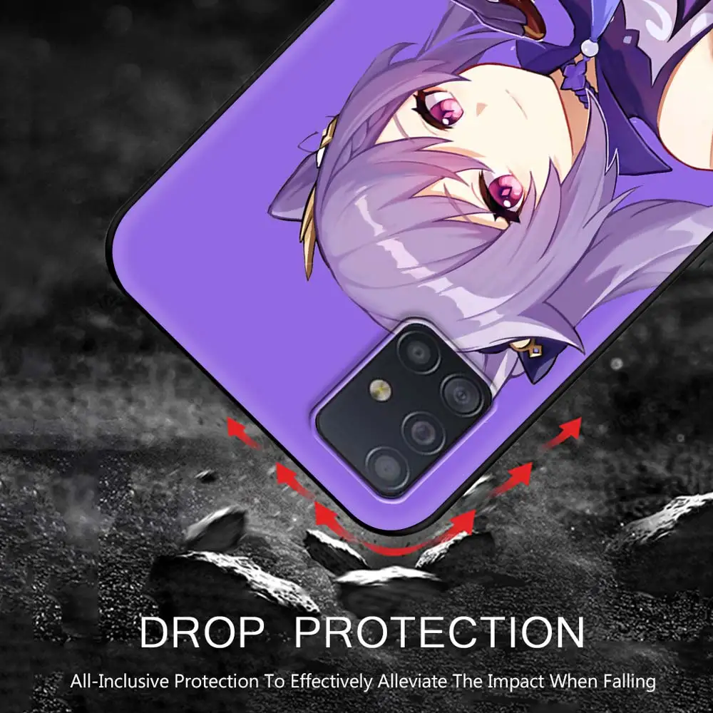 

Genshin Impact Keqing Ganyu Game Phone Case for Samsung Galaxy A51 A71 A50 A21s A31 A10 A41 A20e A70 A30 A11 A40 Silicone Cover