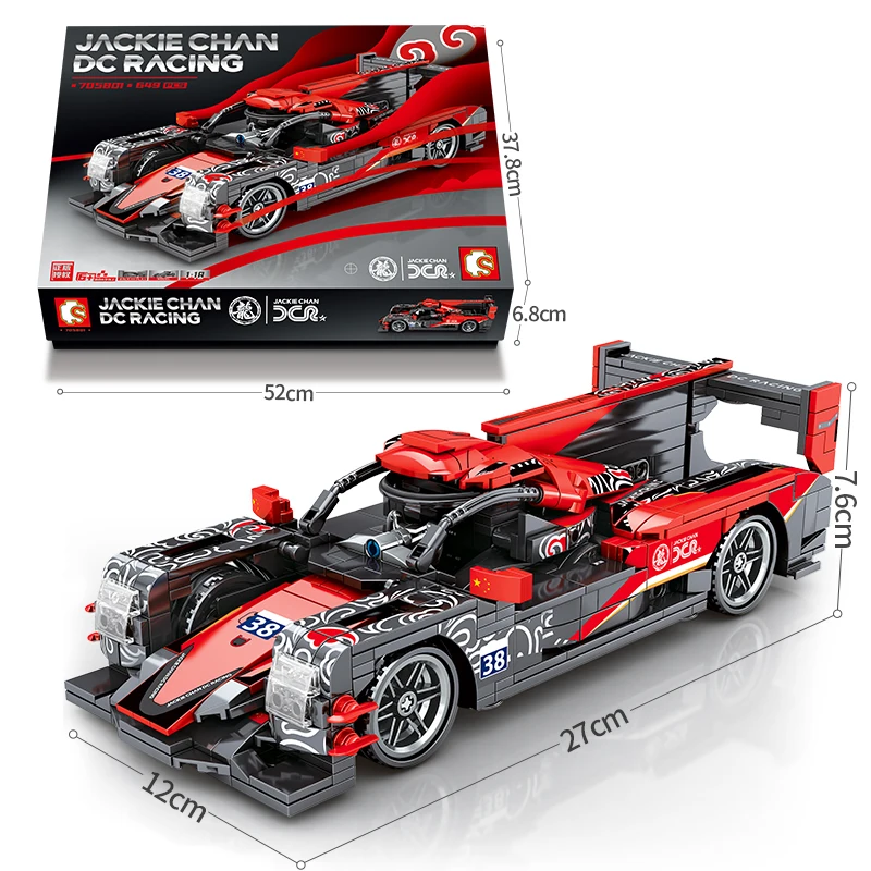 

Sembo Blocks 705801 Technology MOC Jackie Chan DC Racing Team Racing Car Driving Mechanical Building blocks Diy Sets Boy Toys