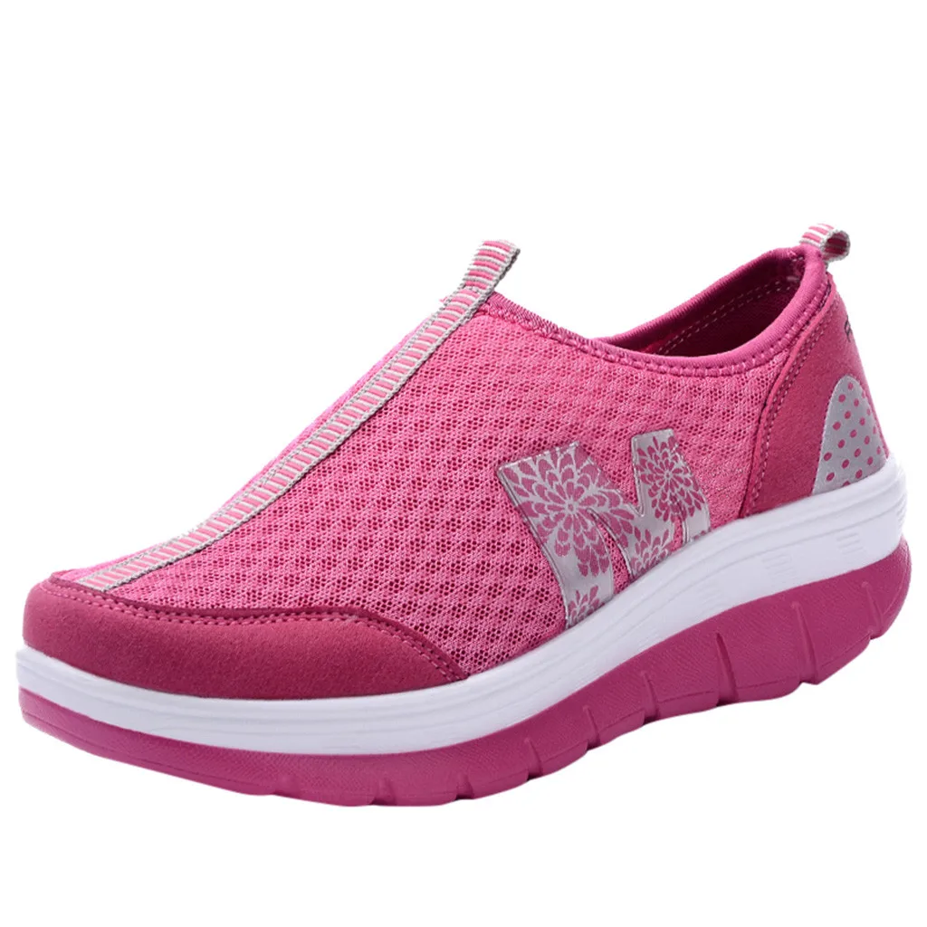 SAGACE Hot Sale Women sport shoes 2020 New Brand Wedges Sneakers Summer Breathable Sport Shoes Soft Bottom Footwear Femme | Спорт и