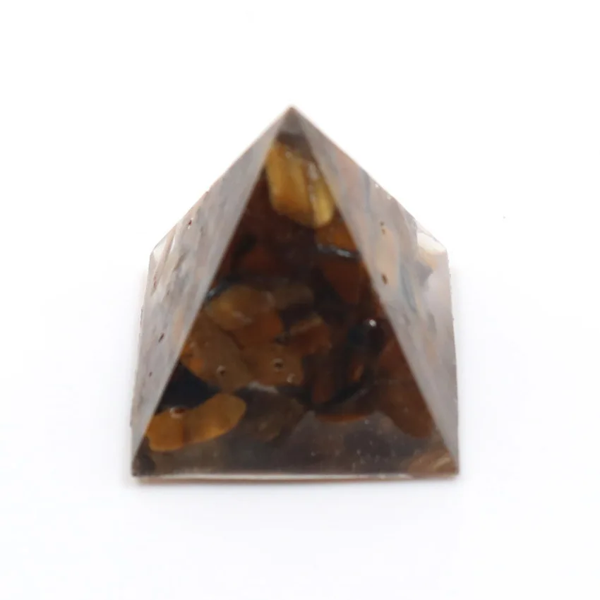 20mm Small Orgone Stone Pyramid Home Decor Lucky Energy Natural Amethysts Agates Garnets Fluorite Crystal Quartz Beads | Украшения и