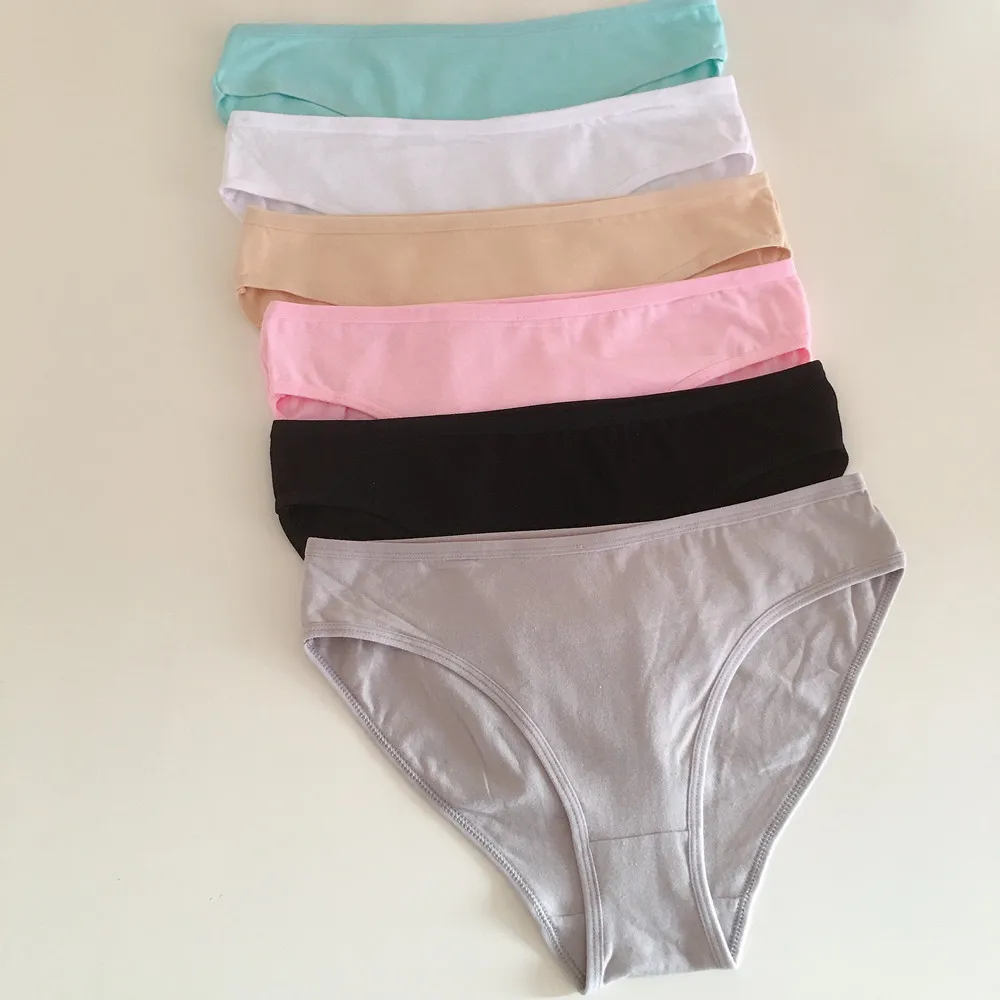 

3 Pcs Cotton Women's Underwear Panties Solid Low Waist Women Briefs Breathable Underpants Female Soft Lingerie Culottes Femme