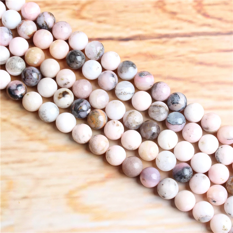 

Natural Stone Beads Matte Lava Natural Pink treasure Loose Stone Round Beads For DIY Jewelry Bracelet Necklace Make