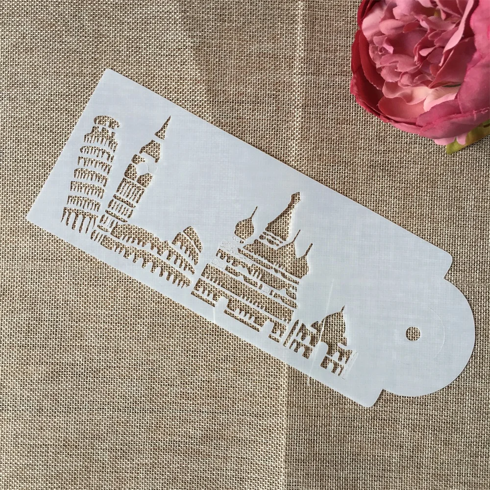 5 шт./лот 26 см Метрополис здание мира DIY Многослойные трафареты картина