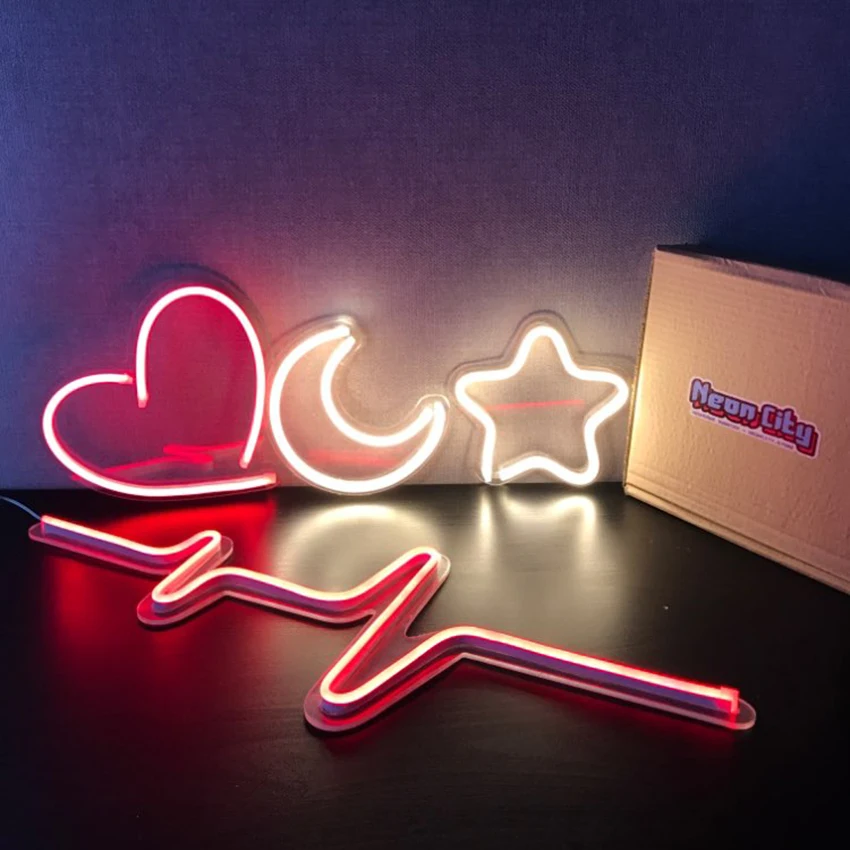 Светодиодная неоновая вывеска Luces s в полоску креативная для вечерние украшение