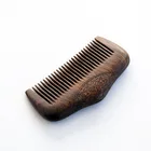 Карманная деревянная расческа из натурального черного сандалового дерева, супер узкие деревянные расчески с зубцами, не статическая Расческа для вшей и бороды, Стайлинг волос