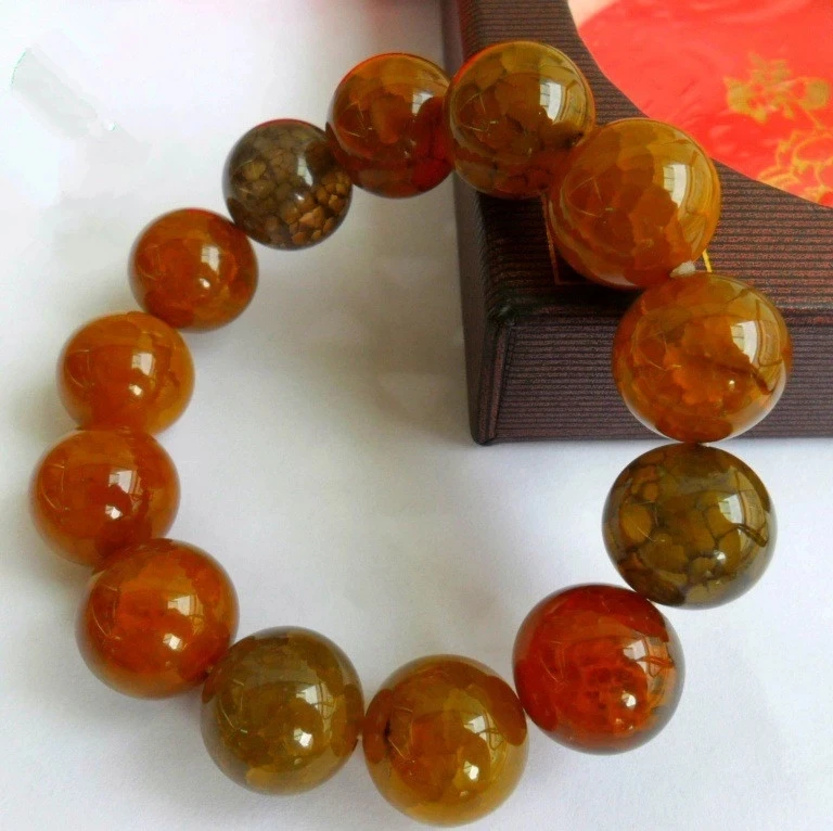 

Natural Dragon Agate Chalcedony For Men Women Bracelets Crystal Jade Bangle Jewelry Gift Accessories