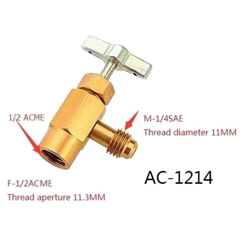 A/C R134A Refrigerant Recharge Hose Low Pressure Gauge Easy Opener Car Air Conditioning Port Can Tap Valve Bottle Adapter | Автомобили и