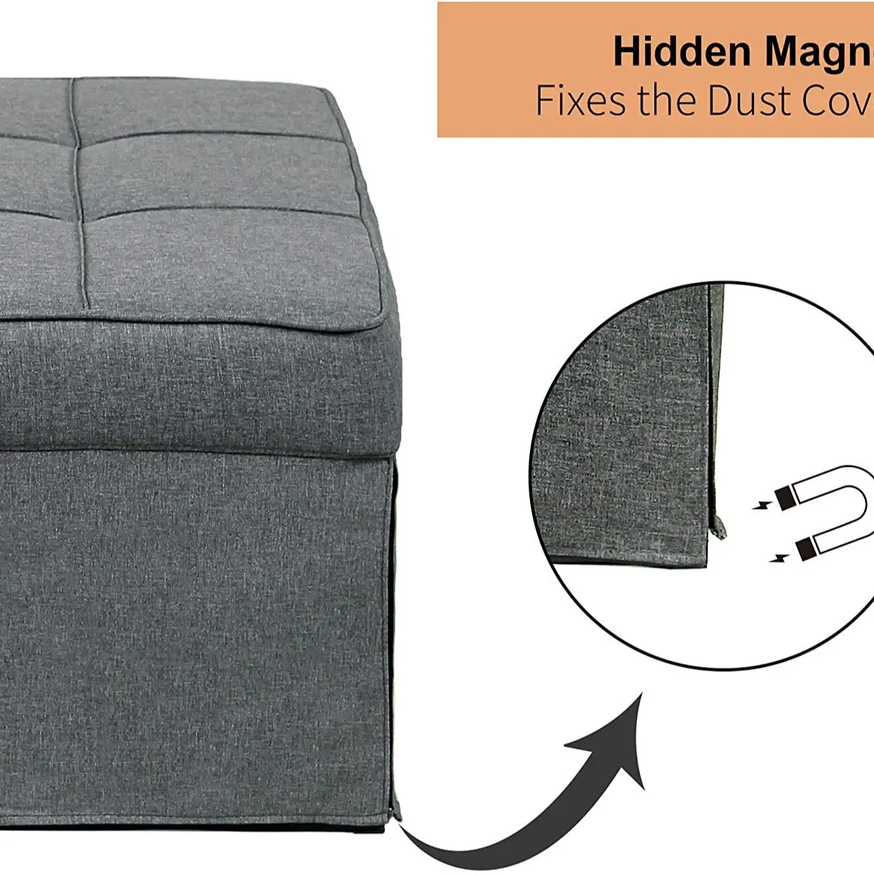 Sofa Bed 4 in 1 Multi Function Folding Ottoman Sleeper Modern Convertible Chair Adjustable Backrest Couch for | Мебель