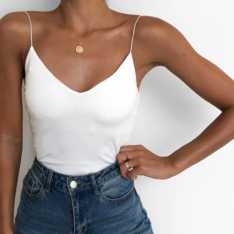 

Satin Women Thin Wild Solid Camis Vest Women Tank Tops Female 2021 Summer Sexy Strap Basic Tops Slim Sleeveless Camisole