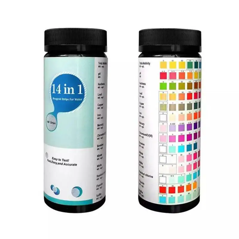 Тест полоски 14 в 1 для воды комплект тестовых полосок питьевой скважин бассейна и