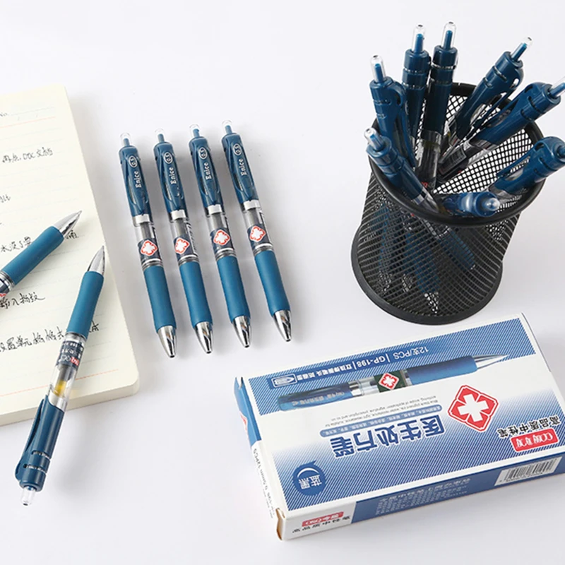 

40pcs/set Special Cross Gel Pens Stationery Writing Ink Dark Navy Blue Ballpoint Rollerball Nurse Doctor Hospital Accessory Gift