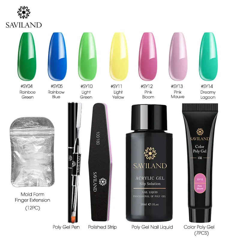 15g 11pcs Gel Kit Soak off 4 шт./компл. поли набор гелевых УФ Акрил строитель поли-гель, быстро сохнут, дизайн ногтей Pro с длинным натуральных ногтей Жесткий Гель-лак - Цвет: 15g 11pcs Gel Kit