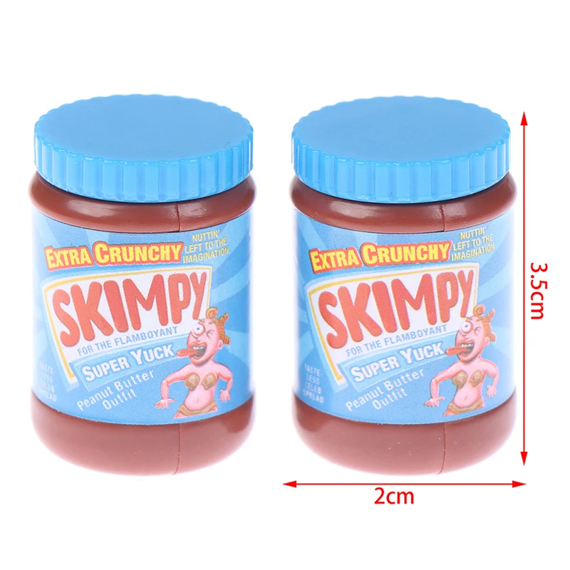 

2pcs Dollhouse Miniature Food Supermarket Pretend Play Kitchen Decor Accessories 2*3.5cm