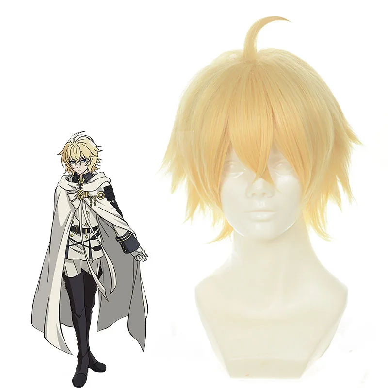 

Anime Seraph Of The End: Vampire Reign Cosplay Wigs Mikaela Hyakuya Cosplay Wig Heat Resistant Synthetic Wig Hair Halloween Wigs
