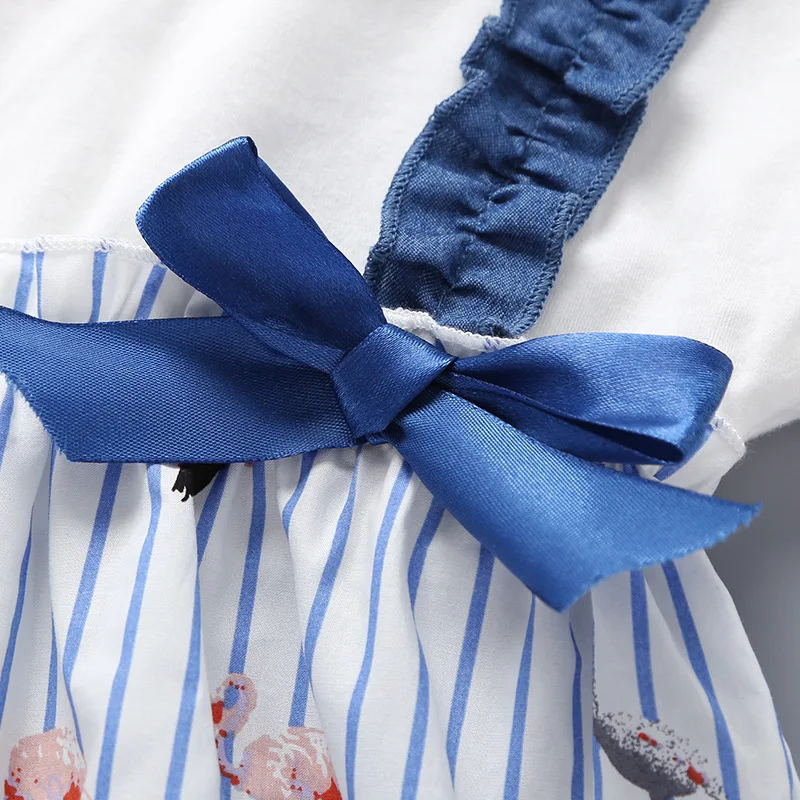 

0-24M Summer Selected quality new childrens clothing girls baby infant children clothes strap short-sleeved baby girl outfit