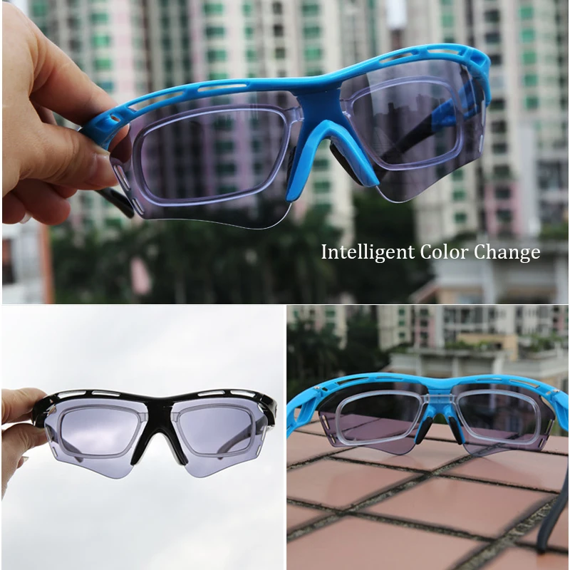 Велосипедные очки ветрозащитные умные меняющие цвет солнцезащитные MTB дорожный