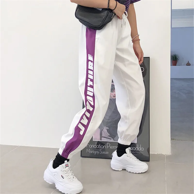 6 Японская корейская мода Ulzzang уличная тонкая штаны по лодыжку для женщин студенческие джоггеры тонкие повседневные брюки - Цвет: 6