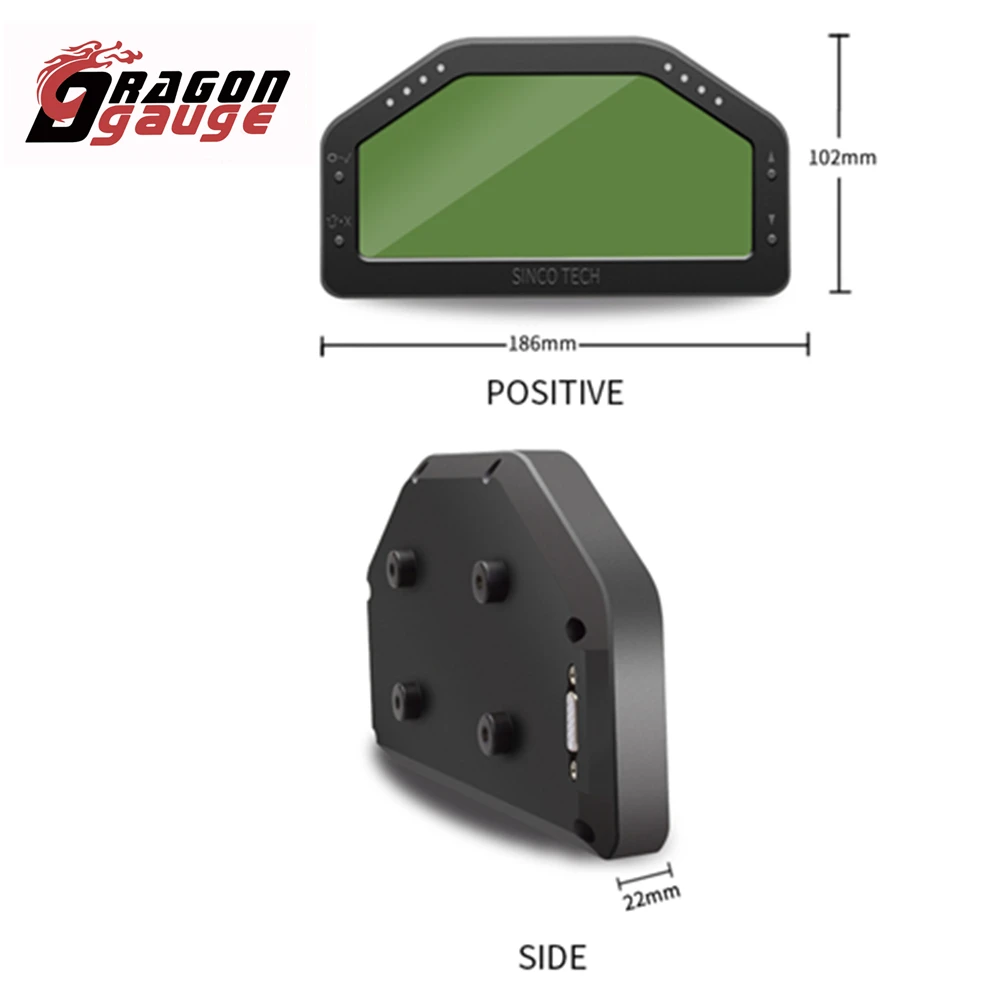 Дракон манометр ралли гоночный автомобиль приборной панели ЖК-дисплей цифровой