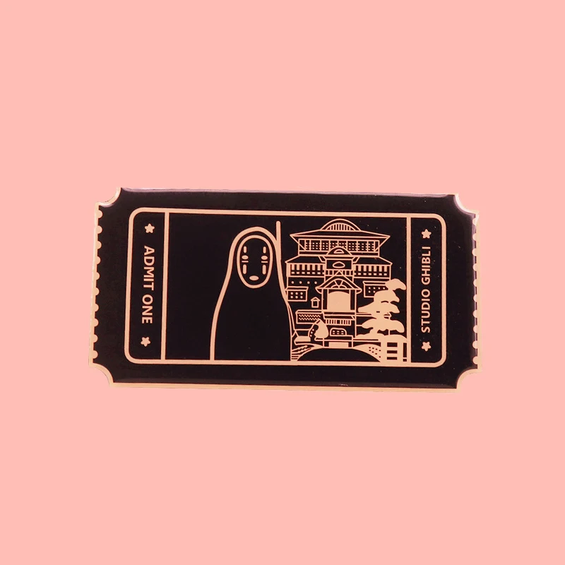 С рисунком Безликий из признать один билеты эмалевая брошь на булавке значок