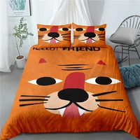 cute cartoon animals bedding kids duvet cover bed set single twin double full queen king size bedspread printed quilt cover set