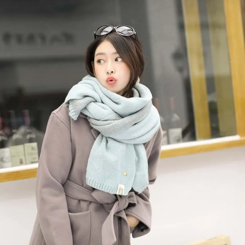 

25Colors Winter Scarf Women High-grade Korean Version of Cashmere Thickening Students Wild Long Scarf Ring