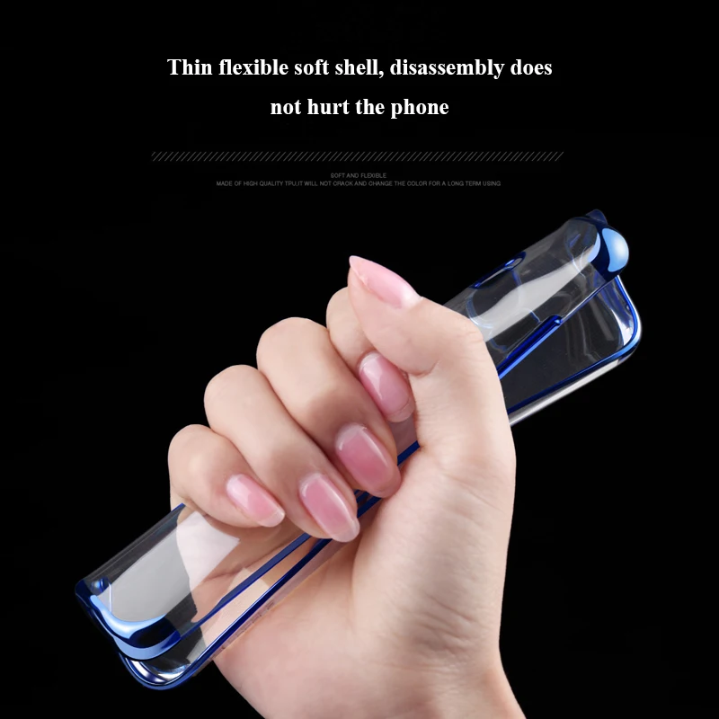 

Clear TPU Plating Phone Case For Samsung Galaxy A12 A32 S20 FE 5G Ultra Thin Transparent Back Cover