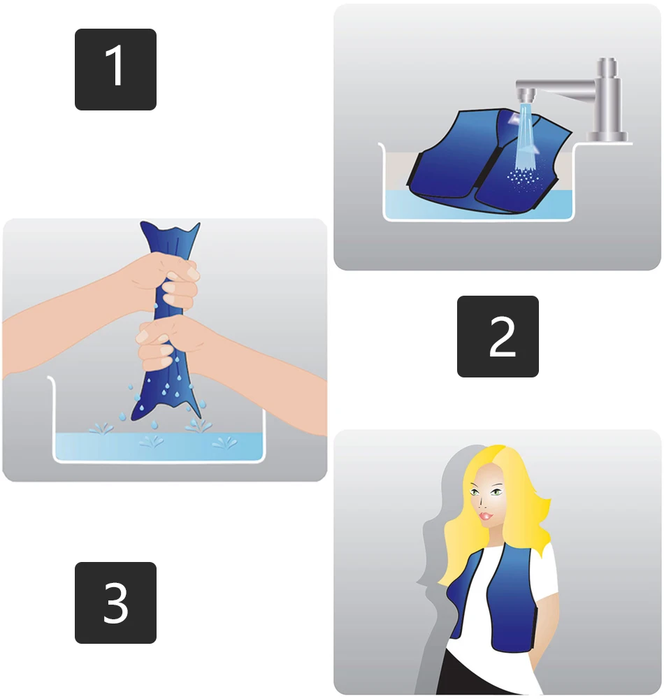 TEMPDOWN полимерная батарея встроенная тканевая охлаждения от испарения жилеты