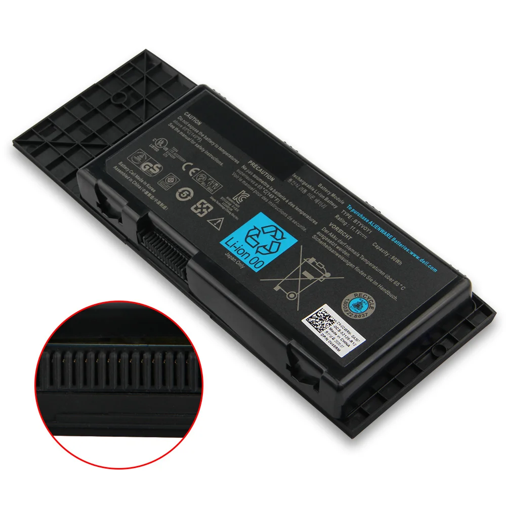 Оригинальная сменная батарея для Dell Alienware M17x R4 R3 типа BTYVOY1 настоящая