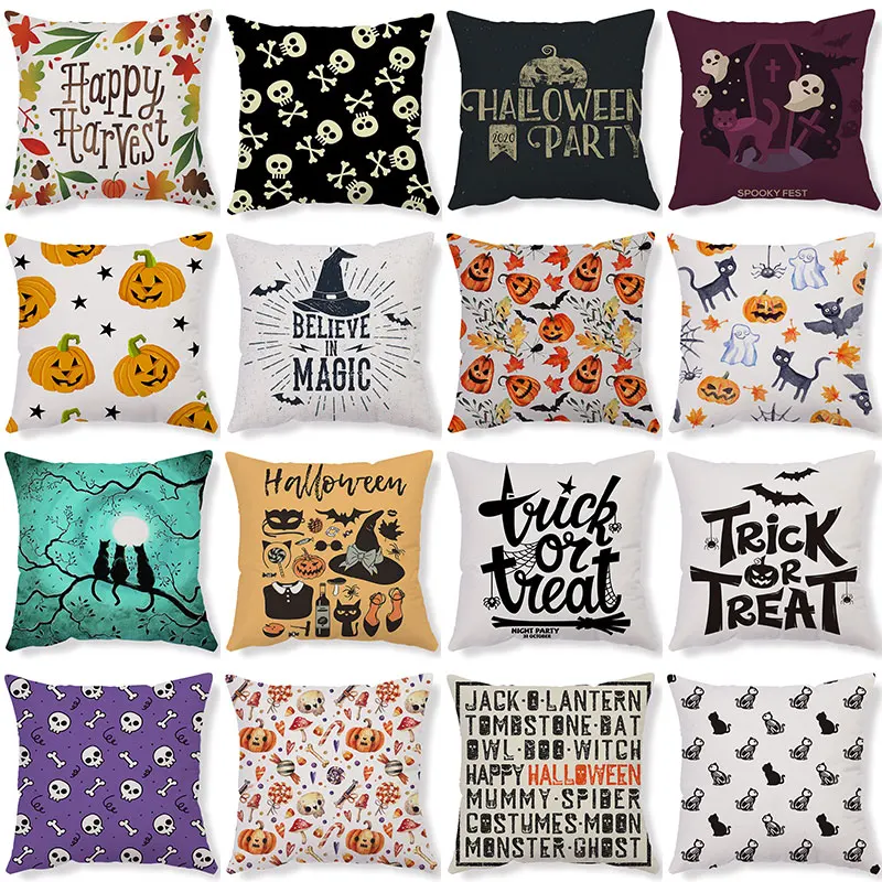 

Ins Nordic Geometric Plush Cushion Cover Cartoon Star Pumpkin Throw Pillowcases Decor Halloween Festival Pillow Cover