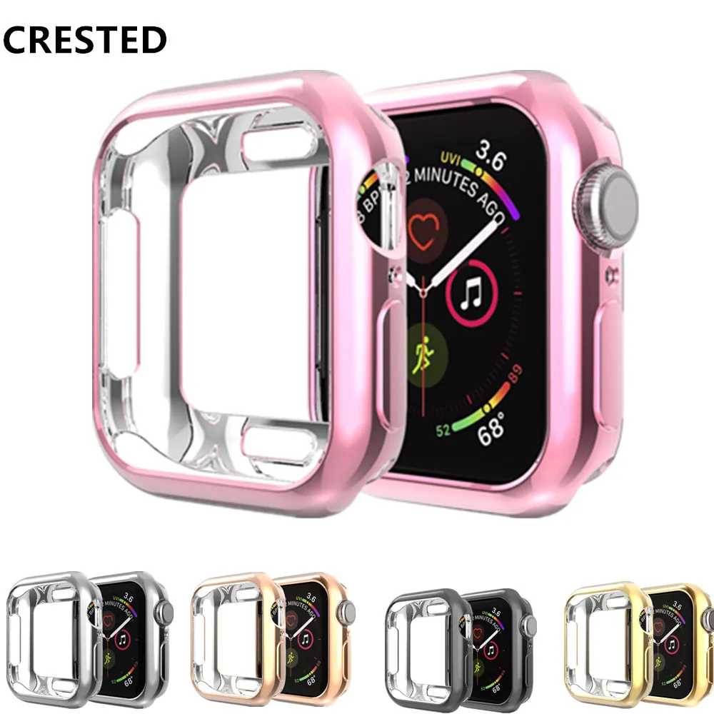 Чехол для Apple watch 4, 3, 5, чехол для Apple Watch band 44 мм, 40 мм, 42 мм, 38 мм, Iwatch, чехол, ТПУ, мягкий силиконовый защитный бампер